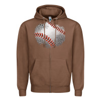 Chestnut leopard baseball patch Zipper Hoodie - Jasminsmagicworld