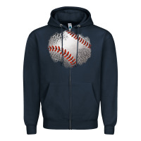 Navy leopard baseball patch Zipper Hoodie - Jasminsmagicworld