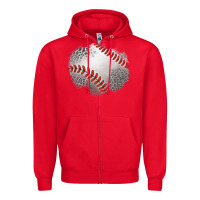 Red leopard baseball patch Zipper Hoodie - Jasminsmagicworld