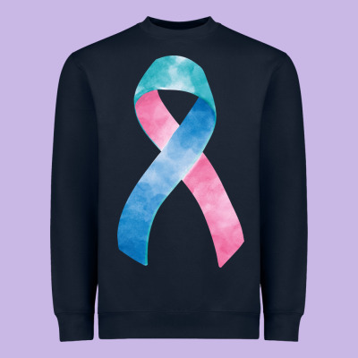 Thyroid Cancer Ribbon Fa Element Heavyweight Sweatshirt Designed By Fadigitalartstudio