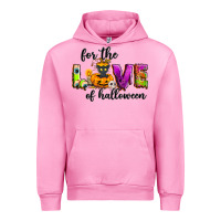 Fuchsia Pink For the love of Halloween Urban Hoodie - NancyCooperArtShop