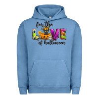 Pigment Pebble Blue For the love of Halloween Urban Hoodie - NancyCooperArtShop