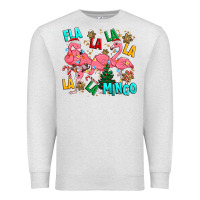 Oatmeal Heather christmas fla la la la la mingo Premium Sweatshirt - MaliasSmallBusiness