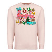 Pale Pink christmas fla la la la la mingo Premium Sweatshirt - MaliasSmallBusiness
