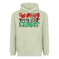 Matcha christmas begins with christ Heavyweight Hoodie - MaliasSmallBusiness