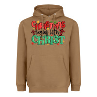 Toasted Coconut christmas begins with christ Heavyweight Hoodie - MaliasSmallBusiness