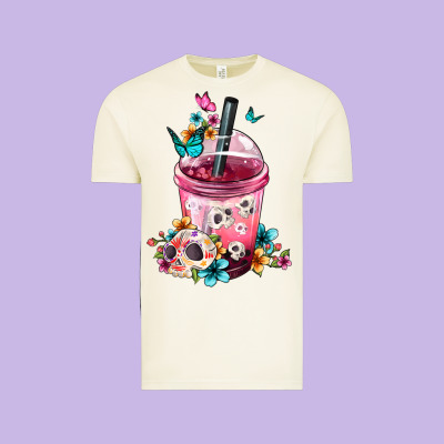 Mexican Day Of The Dead Skulls Coffee Cup Vintage Tee Designed By Fadigitalartstudio