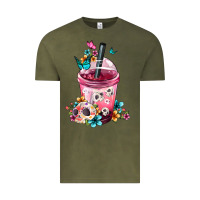Vintage Olive mexican day of the dead skulls coffee cup Vintage Tee - FaDigitalArtStudio
