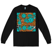 Black leopard gemstone seamless pattern Long Sleeve Tee - BundleAndBundleShop