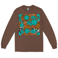 Chestnut leopard gemstone seamless pattern Long Sleeve Tee - BundleAndBundleShop