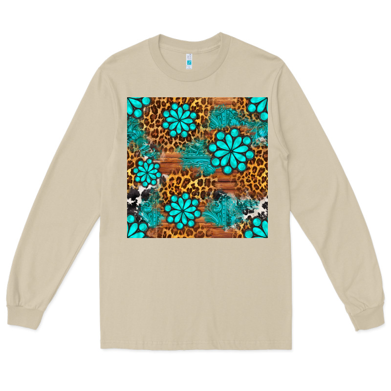 Leopard Gemstone Seamless Pattern Long Sleeve Tee by BundleAndBundleShop | Teevron