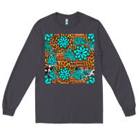 Smoke leopard gemstone seamless pattern Long Sleeve Tee - BundleAndBundleShop
