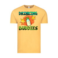 Vintage Mustard drinking buddies with baby bottle Vintage Tee - HRA Design Shop