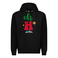 Black oh holy night Premium Hoodie - BarkalooDesign