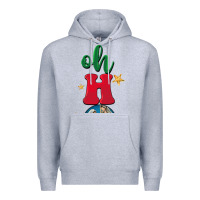 Heather Grey oh holy night Premium Hoodie - BarkalooDesign