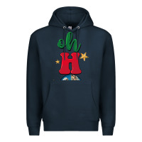 Navy oh holy night Premium Hoodie - BarkalooDesign