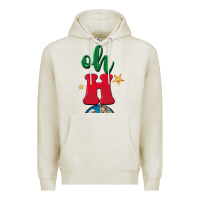 Oatmeal Heather oh holy night Premium Hoodie - BarkalooDesign