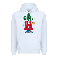 White oh holy night Premium Hoodie - BarkalooDesign