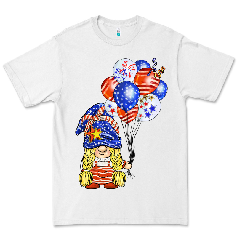 Patriotic Gnome Balloon Premium Tee by BarkalooDesign | Teevron