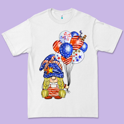 Patriotic Gnome Balloon Premium Tee Designed By Barkaloodesign