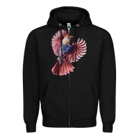 Black Flying Northern Cardinal Bird Zipper Hoodie - LillyAllenDesigns