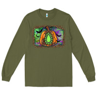 Army Green halloween gemstone background Long Sleeve Tee - JahusDesignShop