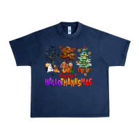 Navy happy hallothanksmas trees Urban Heavy Tee - AdoDesignShop