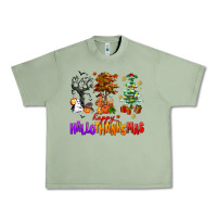 Oil Green happy hallothanksmas trees Urban Heavy Tee - AdoDesignShop