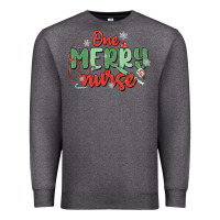 Charcoal Heather one merry nurse Premium Sweatshirt - MaliasSmallBusiness