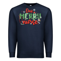Navy one merry nurse Premium Sweatshirt - MaliasSmallBusiness