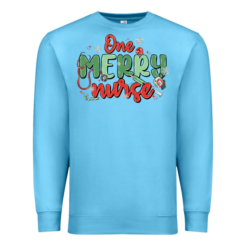 One Merry Nurse Premium Sweatshirt by MaliasSmallBusiness | Teevron