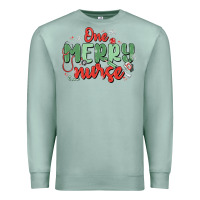 Seafoam one merry nurse Premium Sweatshirt - MaliasSmallBusiness
