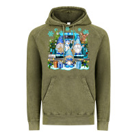 Vintage Olive snowman gnome truck Vintage Hoodie - texasbilliewilder