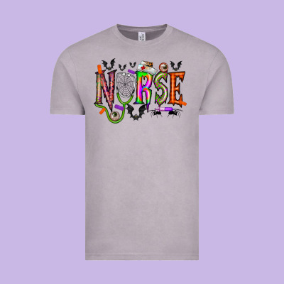 Nurse Halloween Vintage Tee Designed By Racoondesign