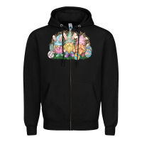 Black Easter Day gnomes Zipper Hoodie - NancyCooperArtShop