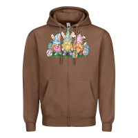Chestnut Easter Day gnomes Zipper Hoodie - NancyCooperArtShop