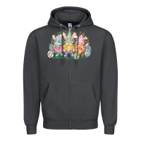 Smoke Easter Day gnomes Zipper Hoodie - NancyCooperArtShop