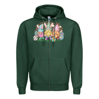 Sports Green Easter Day gnomes Zipper Hoodie - NancyCooperArtShop