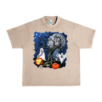 French Oak halloween tree and ghosts Urban Heavy Tee - AdoDesignShop
