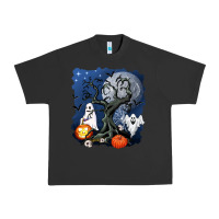 Pigment Black halloween tree and ghosts Urban Heavy Tee - AdoDesignShop