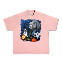 Salmon halloween tree and ghosts Urban Heavy Tee - AdoDesignShop