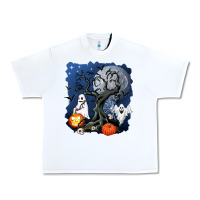 White halloween tree and ghosts Urban Heavy Tee - AdoDesignShop