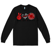 Black peace love back to red Long Sleeve Tee - Artiststas