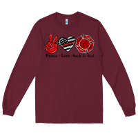 Burgundy peace love back to red Long Sleeve Tee - Artiststas