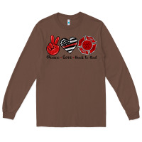 Chestnut peace love back to red Long Sleeve Tee - Artiststas