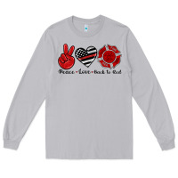 Moon Dust peace love back to red Long Sleeve Tee - Artiststas