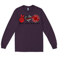 Plum peace love back to red Long Sleeve Tee - Artiststas