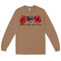 Toasted Coconut peace love back to red Long Sleeve Tee - Artiststas