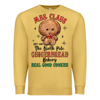 Antique Gold mrs claus the north pole gingerbread bakery real g Premium Sweatshirt - MaliasSmallBusiness