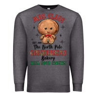 Charcoal Heather mrs claus the north pole gingerbread bakery real g Premium Sweatshirt - MaliasSmallBusiness